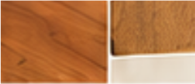 Cherry, cream and aged brass samples
